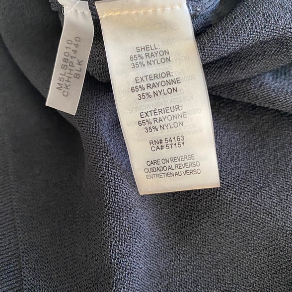 CALVIN KLEIN Black and White Sleeveless Top - Picture 3 of 4